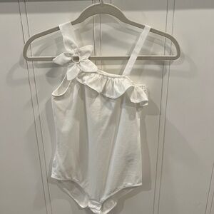 Zara White bodysuit shirt with adorable bow